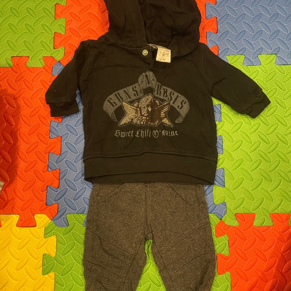 Kids Black and Gray Matching Set